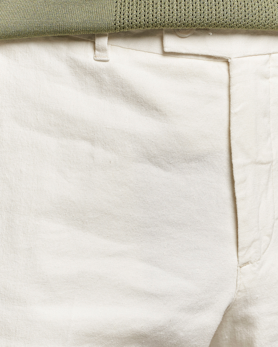 Herre | Bukser | J.Lindeberg | Lois Cotton/Linen Stretch Pants Cloud White