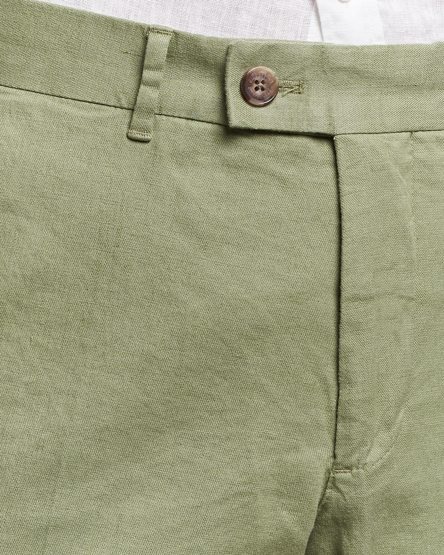 Herre | Bukser | J.Lindeberg | Lois Cotton/Linen Stretch Pants Oil Green