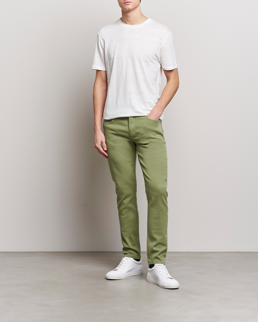 Herre | Bukser | J.Lindeberg | Jay Twill Slim Stretch 5-Pocket Trousers Oil Green