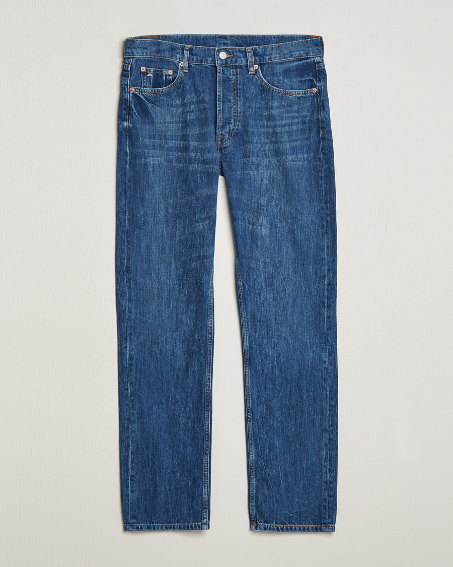 Herre | Blå jeans | J.Lindeberg | Cody Slub Regular Jeans Mid Blue