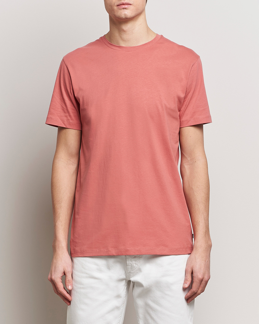 Herre | T-Shirts | J.Lindeberg | Sid Basic T-Shirt Dusty Cedar