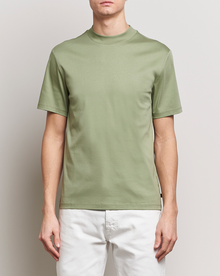 Herre | Business & Beyond | J.Lindeberg | Ace Mock Neck T-Shirt Oil Green