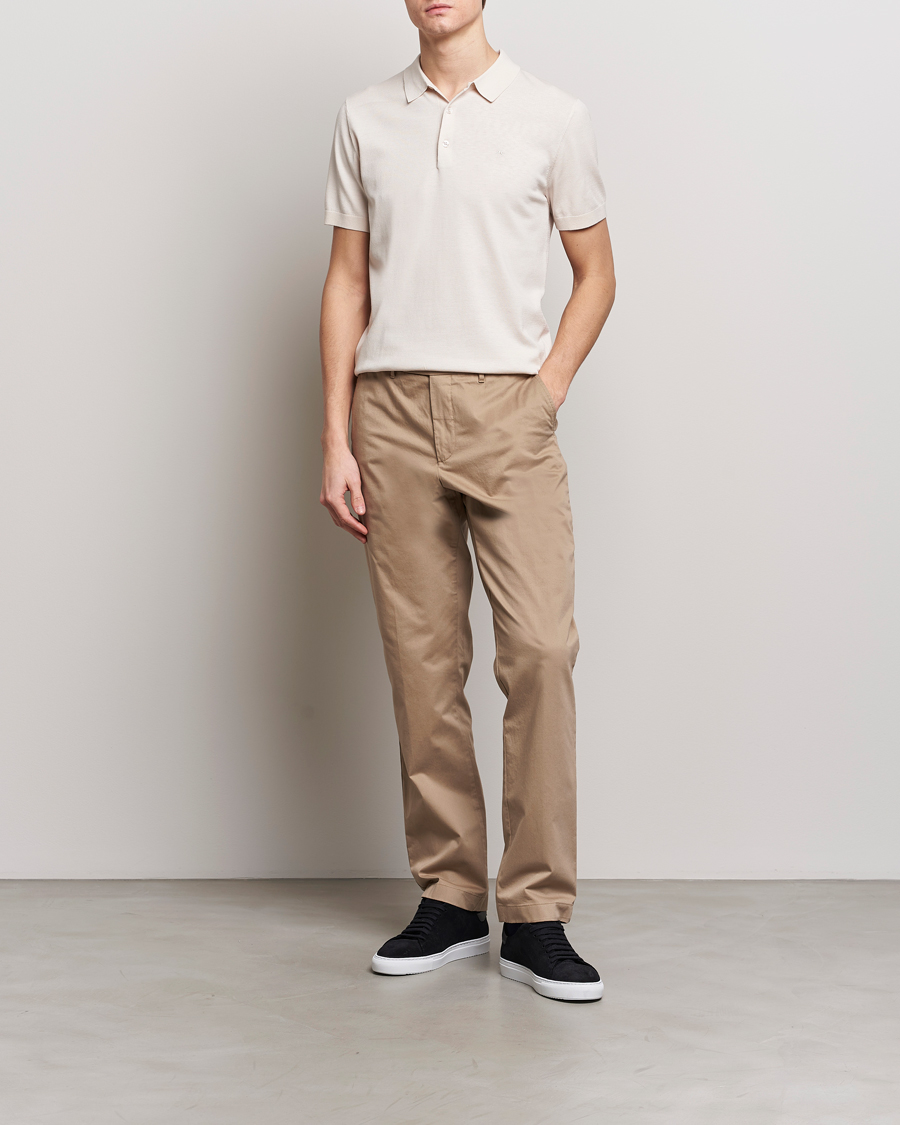 Herre | Polotrøjer | J.Lindeberg | Ridge Rayon Silk Polo Moonbeam