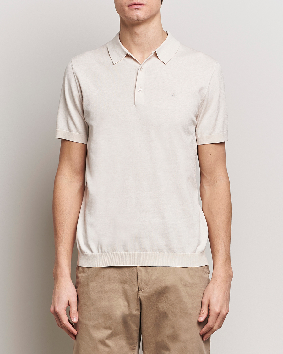 Herr |  | J.Lindeberg | Ridge Rayon Silk Polo Moonbeam