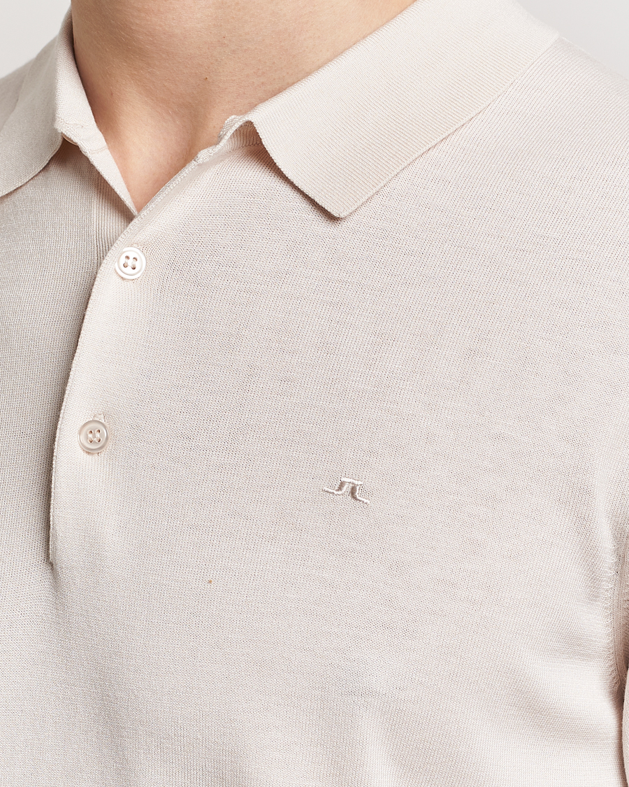 Herre | Polotrøjer | J.Lindeberg | Ridge Rayon Silk Polo Moonbeam