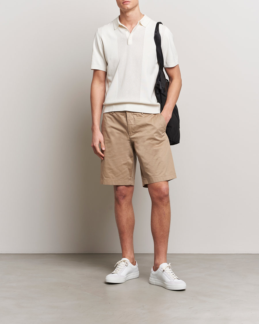 Herre | Polotrøjer | J.Lindeberg | Reymond Solid Knitted Polo Cloud White
