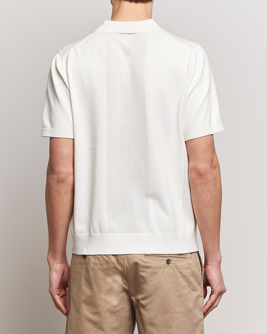 Herre | Polotrøjer | J.Lindeberg | Reymond Solid Knitted Polo Cloud White