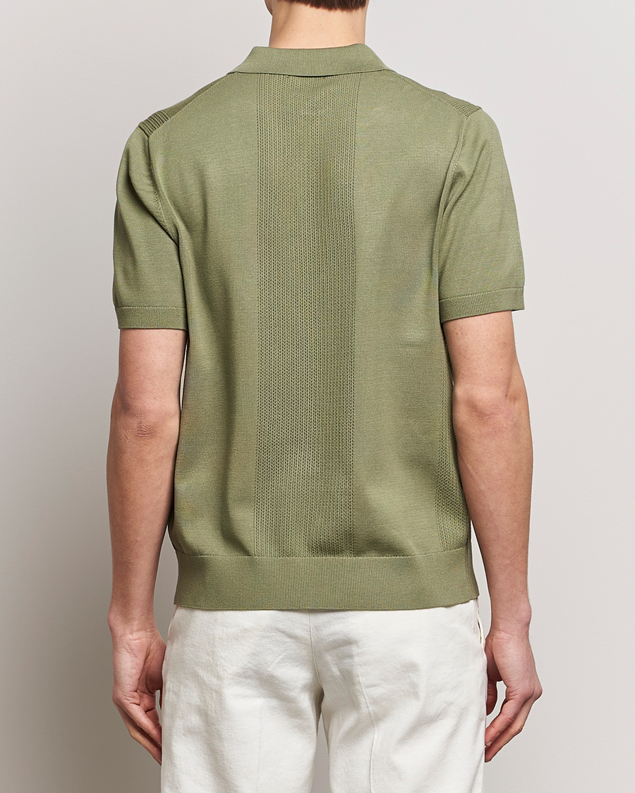 Herre | Polotrøjer | J.Lindeberg | Reymond Solid Knitted Polo Oil Green