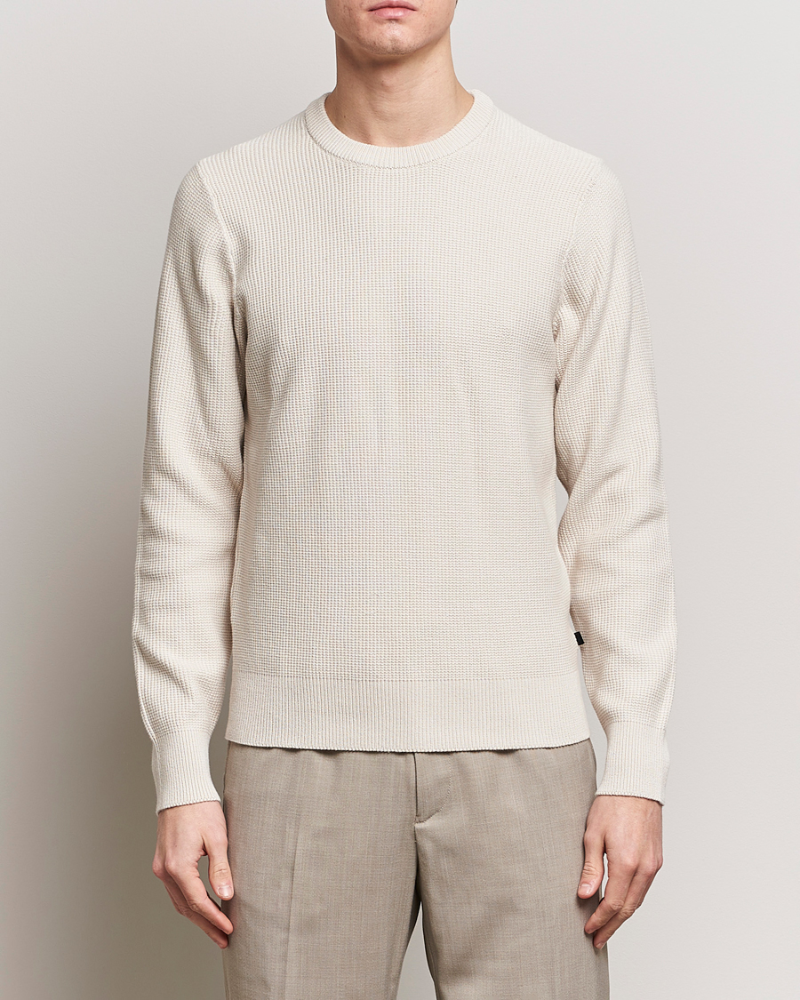 Herre |  | J.Lindeberg | Arthur Structure Organic Cotton Crew Neck Moonbeam