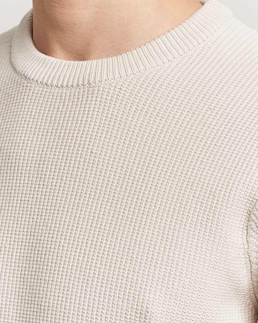 Herre | Trøjer | J.Lindeberg | Arthur Structure Organic Cotton Crew Neck Moonbeam