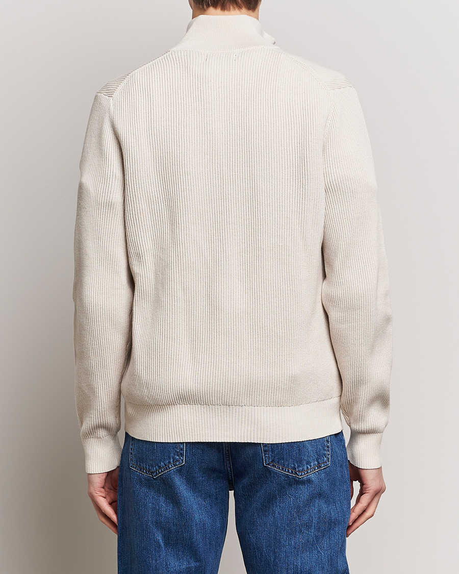 Herre | Trøjer | J.Lindeberg | Alex Half Zip Organic Cotton Sweater Moonbeam