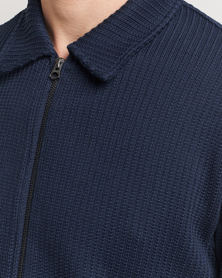 Herre | Trøjer | J.Lindeberg | Lansa Jersey Zip Jacket Navy