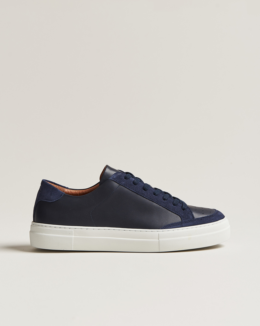 Herre | J.Lindeberg Art Signature Leather Sneaker Navy | J.Lindeberg | Art Signature Leather Sneaker Navy
