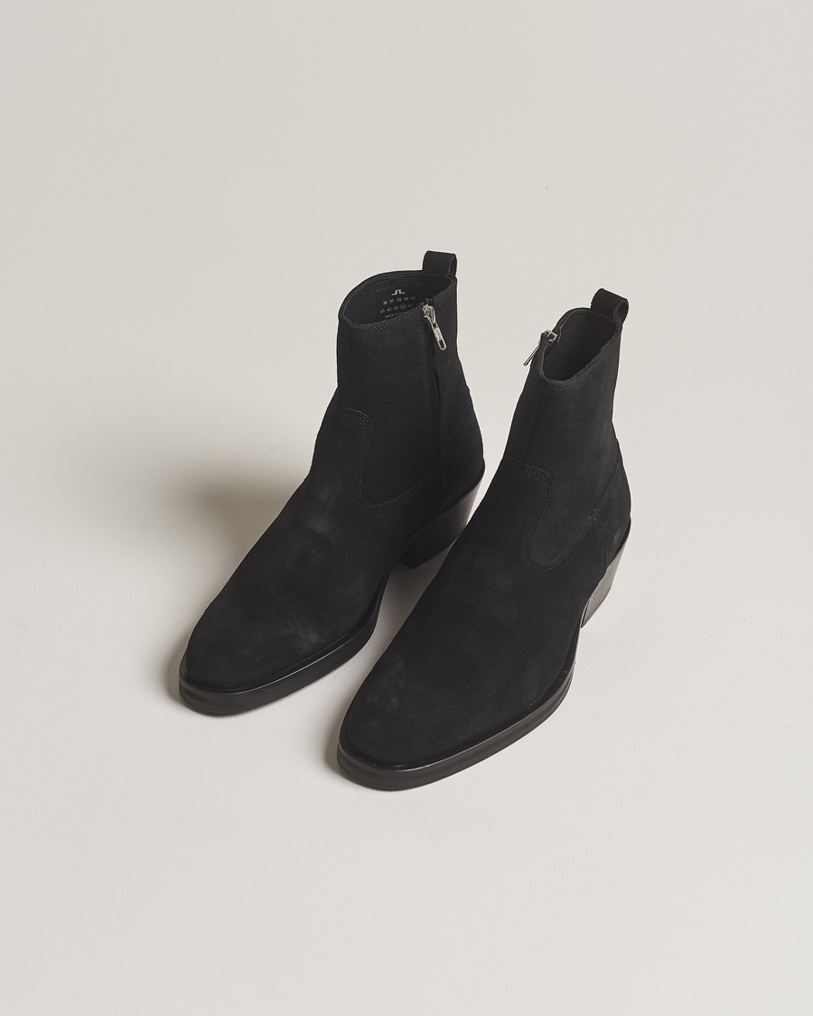 Herr | Svarta kängor | J.Lindeberg | Wyatt Suede Boots Black