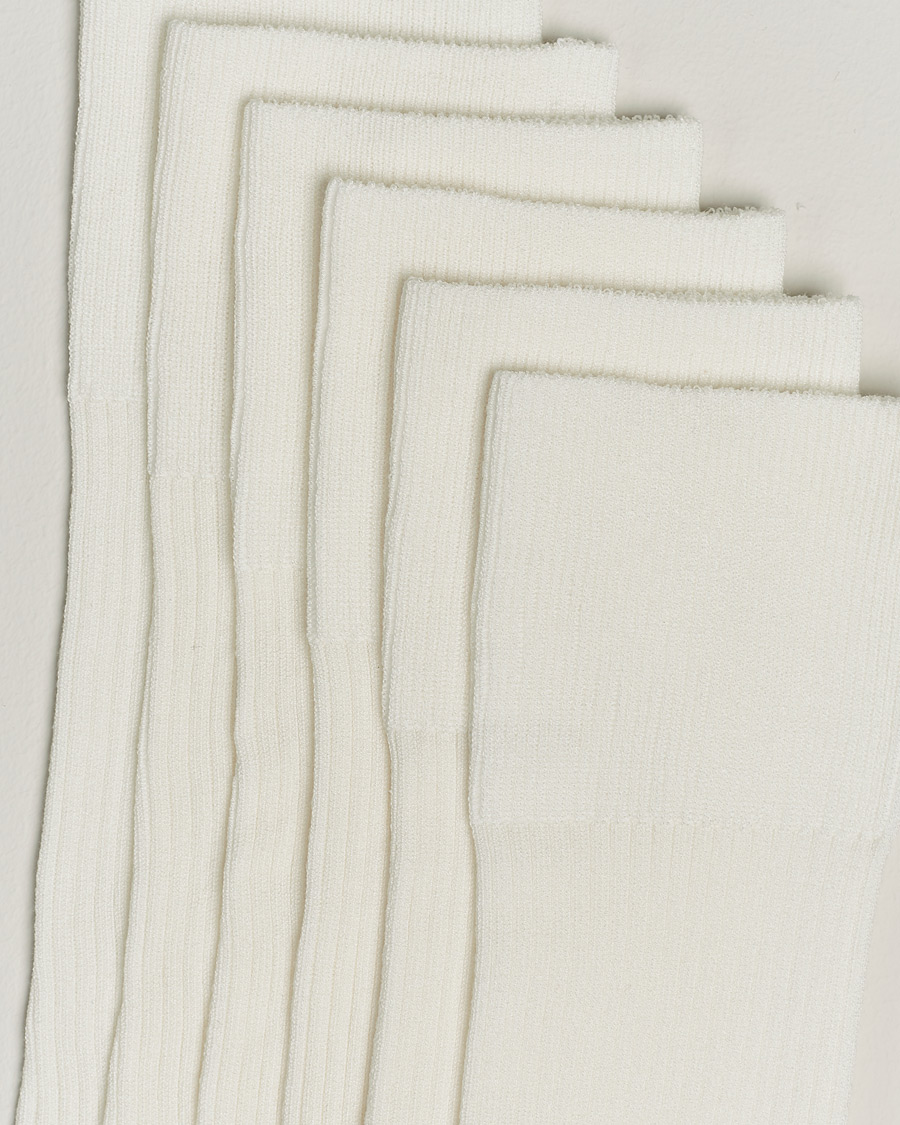 Herre | CDLP | CDLP | 6-Pack Cotton Rib Socks White