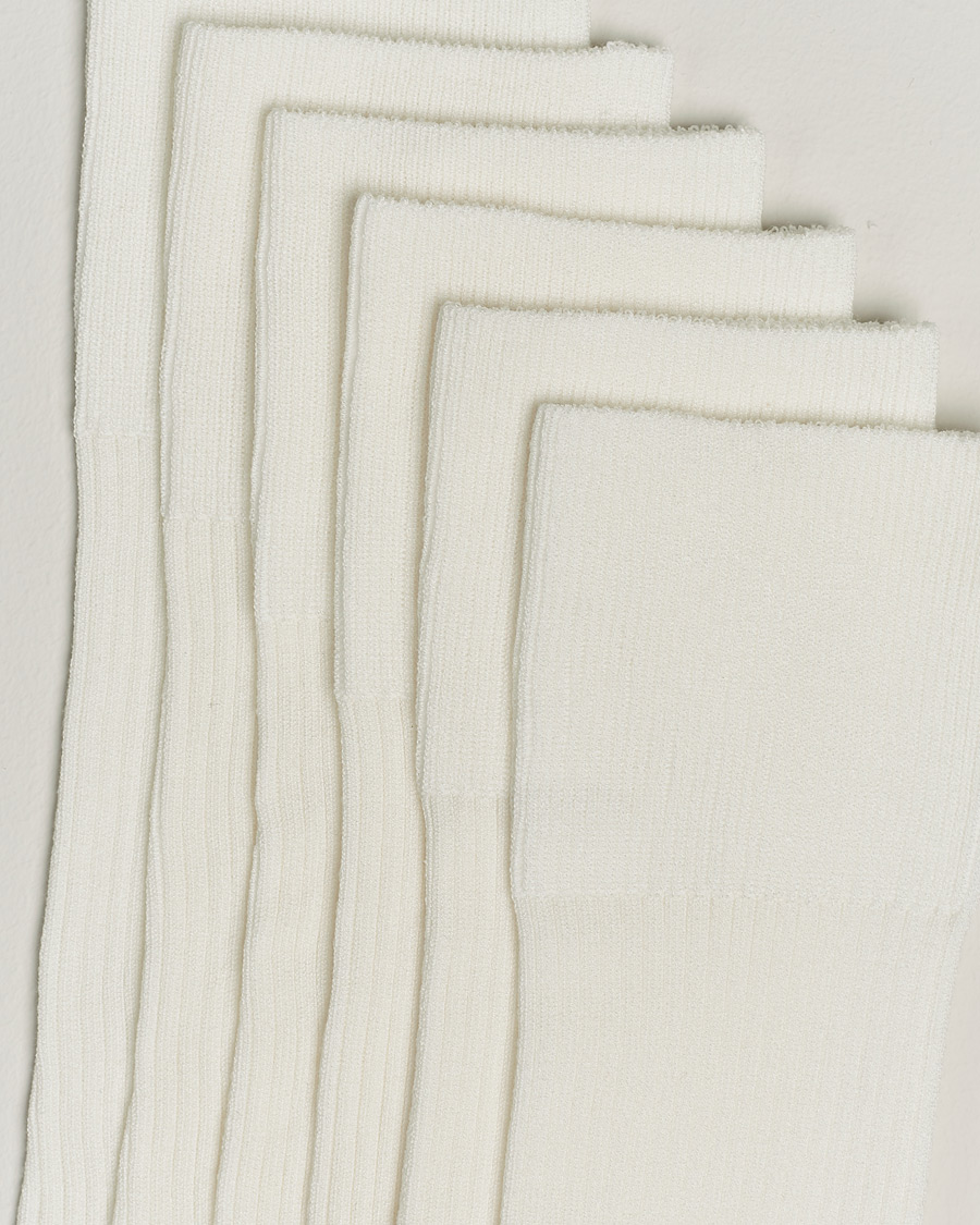 Herre | Skandinaviske specialisterNY | CDLP | 6-Pack Cotton Rib Socks White