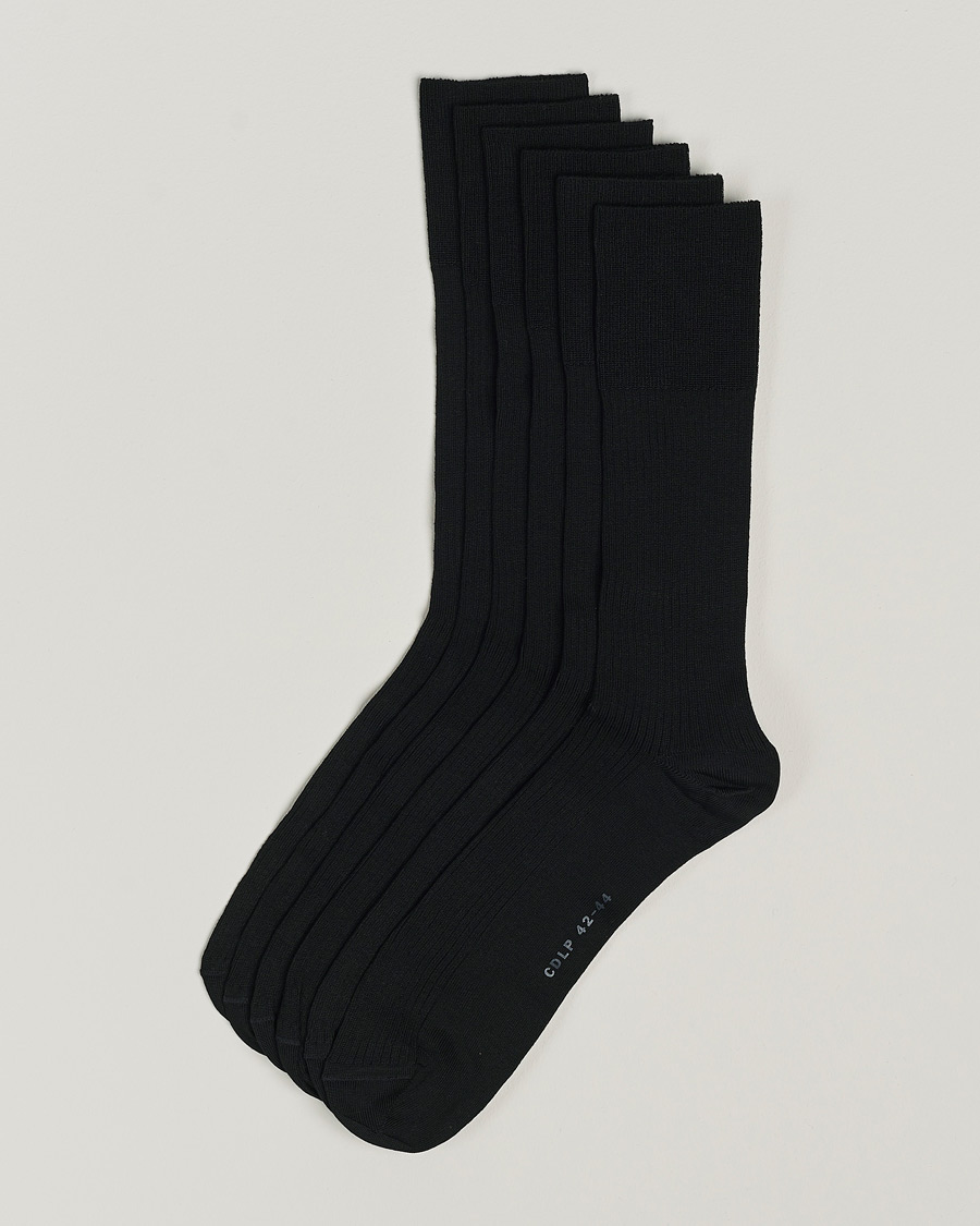 Herre | Undertøj | CDLP | 6-Pack Cotton Rib Socks Black