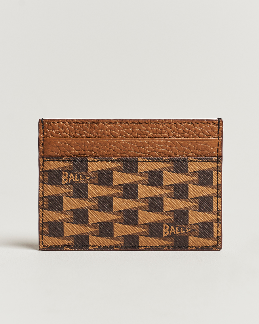 Herre | Tilbehør | Bally | Pennant Monogram Leather Card Holder Brown