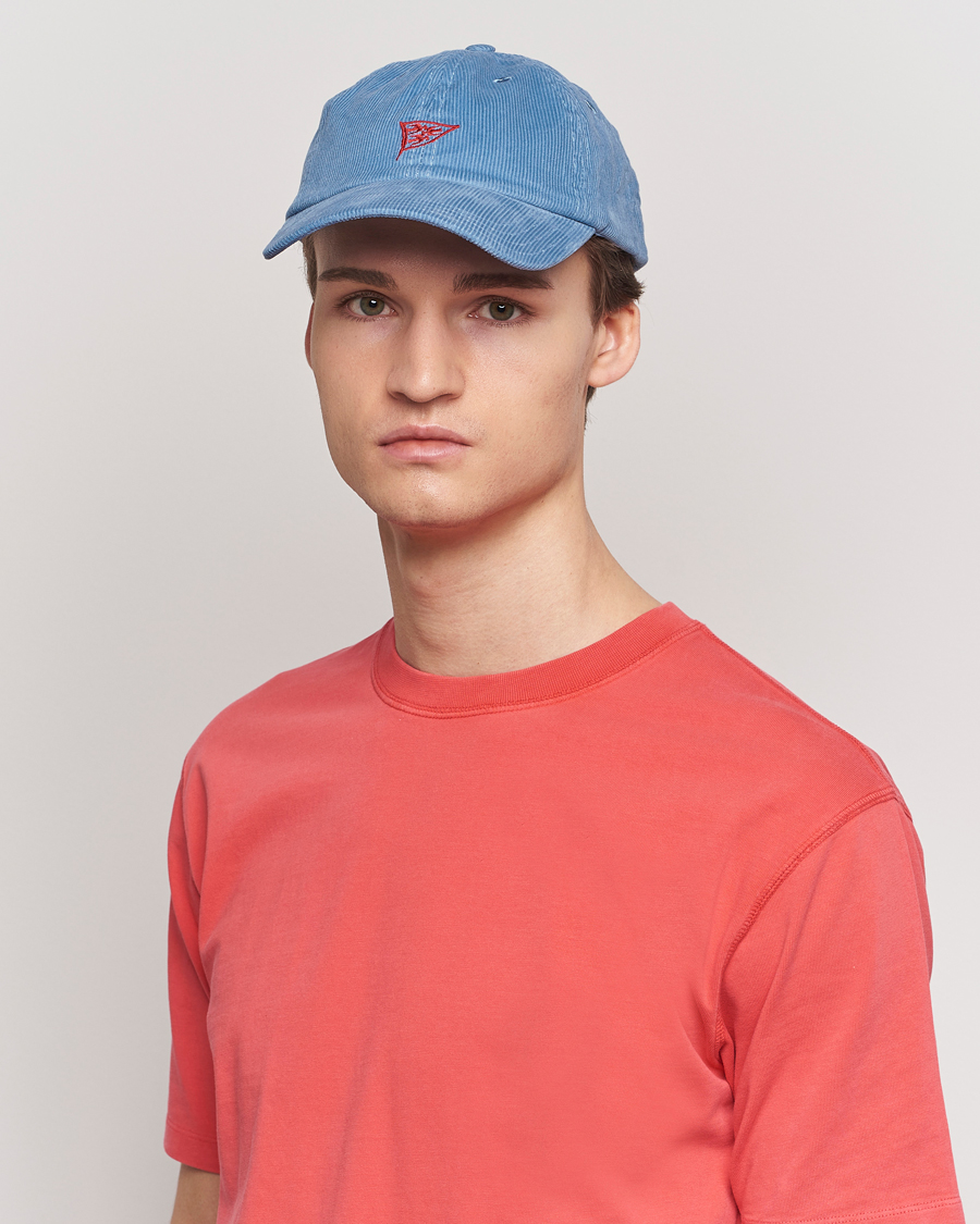 Herre | Nyheder | Drake's | Pigeon Flag Baseball Cap Light Blue