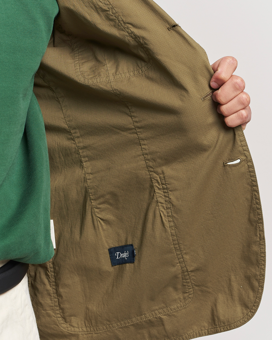 Herre | Blazere & jakker | Drake's | MKVIII Lightweight Double Games Blazer Olive