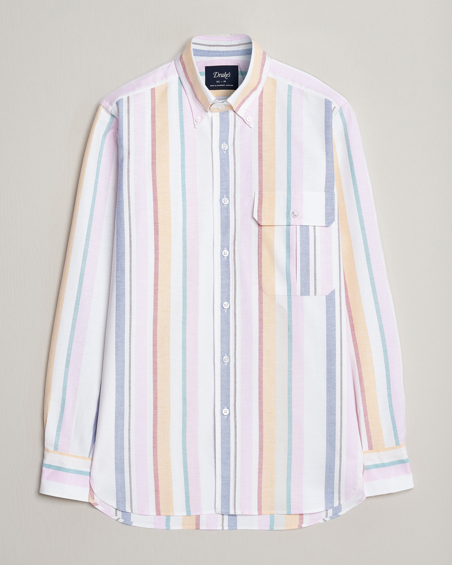 Herre |  | Drake\'s | Multi Stripe Oxford Shirt Multi