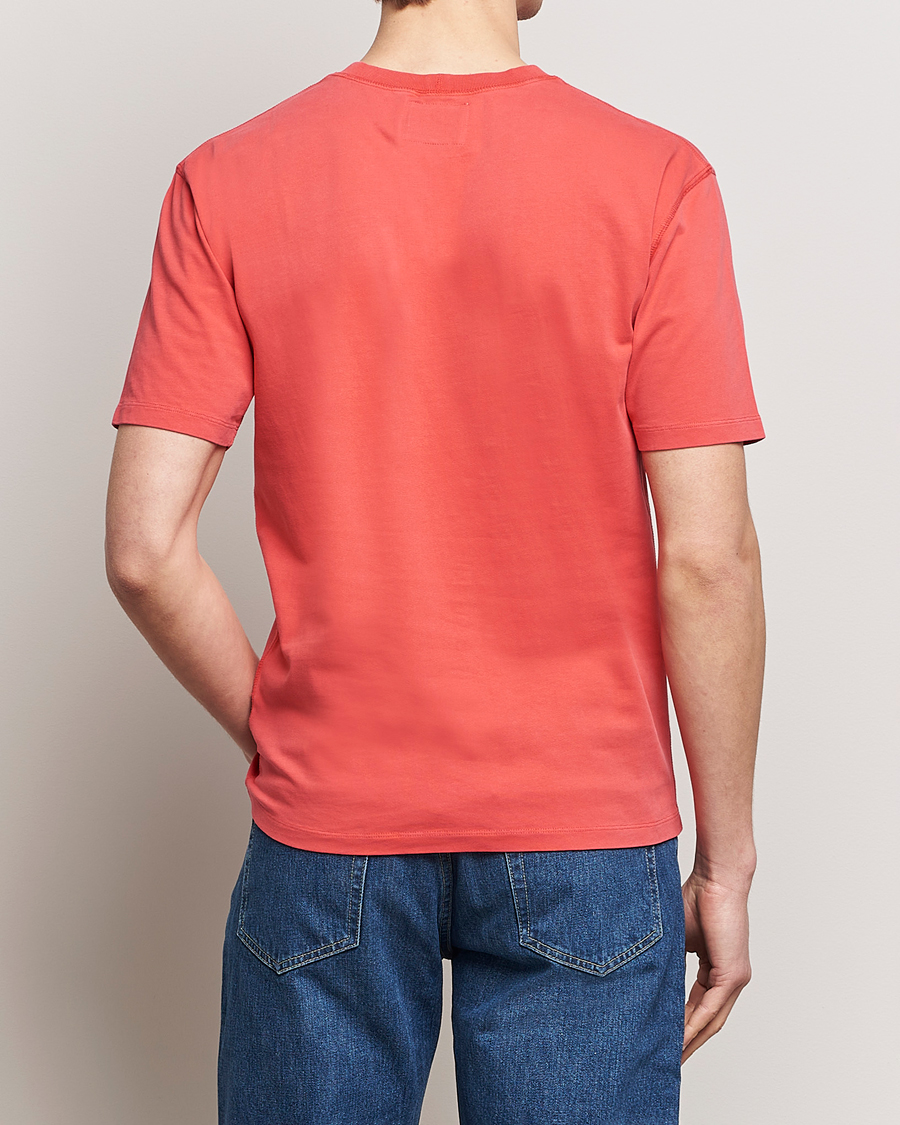 Herre | T-Shirts | Drake's | Washed Hiking T-Shirt Red