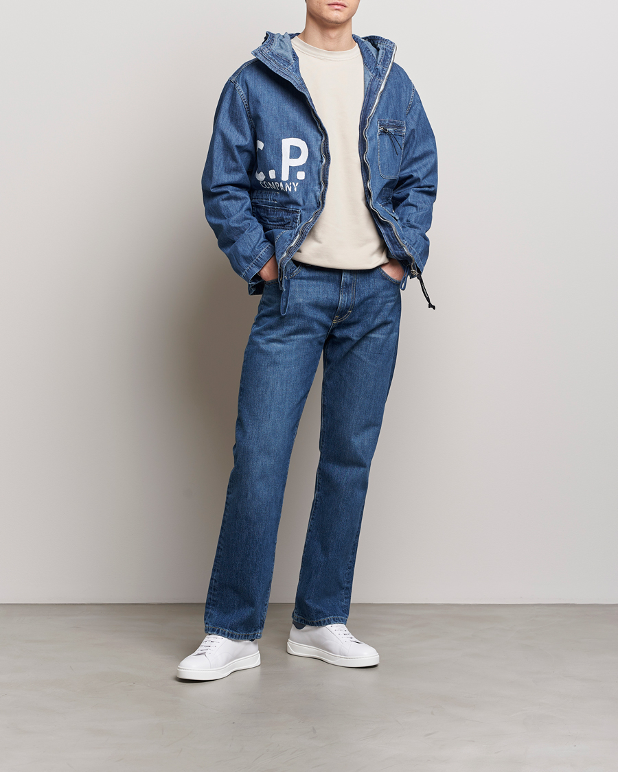 Herre | Jakker | C.P. Company | Hooded Denim Goggles Jacket Indigo