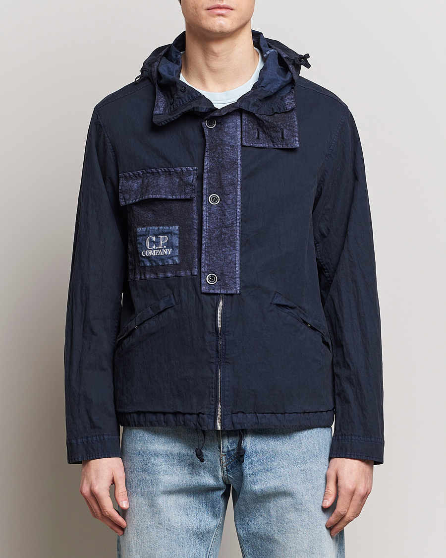 Herre | Moderne jakker | C.P. Company | 50 Filli Gum Cotton/Nylon Jacket Navy