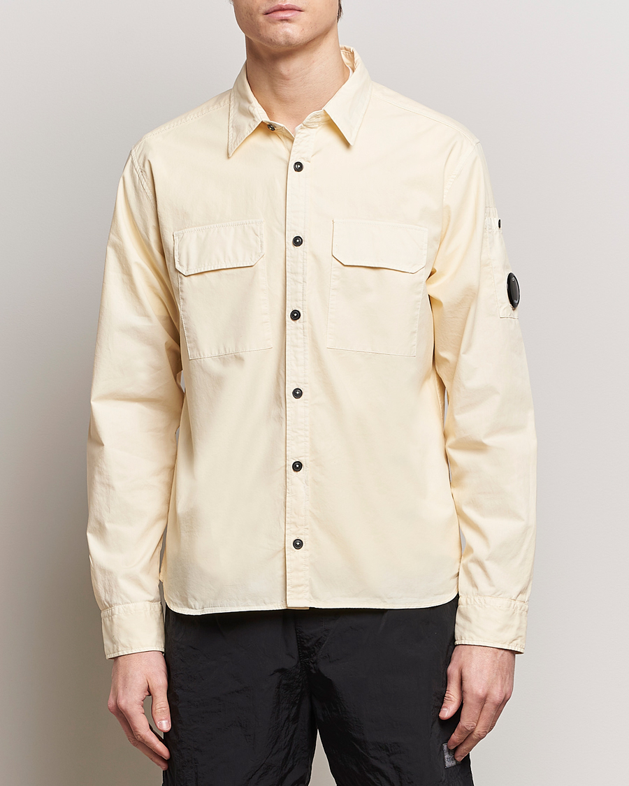 Herre | Tøj | C.P. Company | Long Sleeve Gabardine Pocket Shirt Ecru