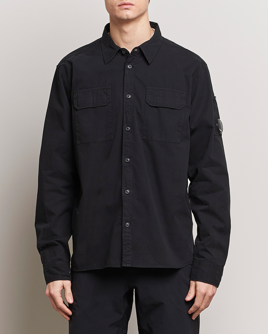 Herre | Contemporary Creators | C.P. Company | Long Sleeve Gabardine Pocket Shirt Black