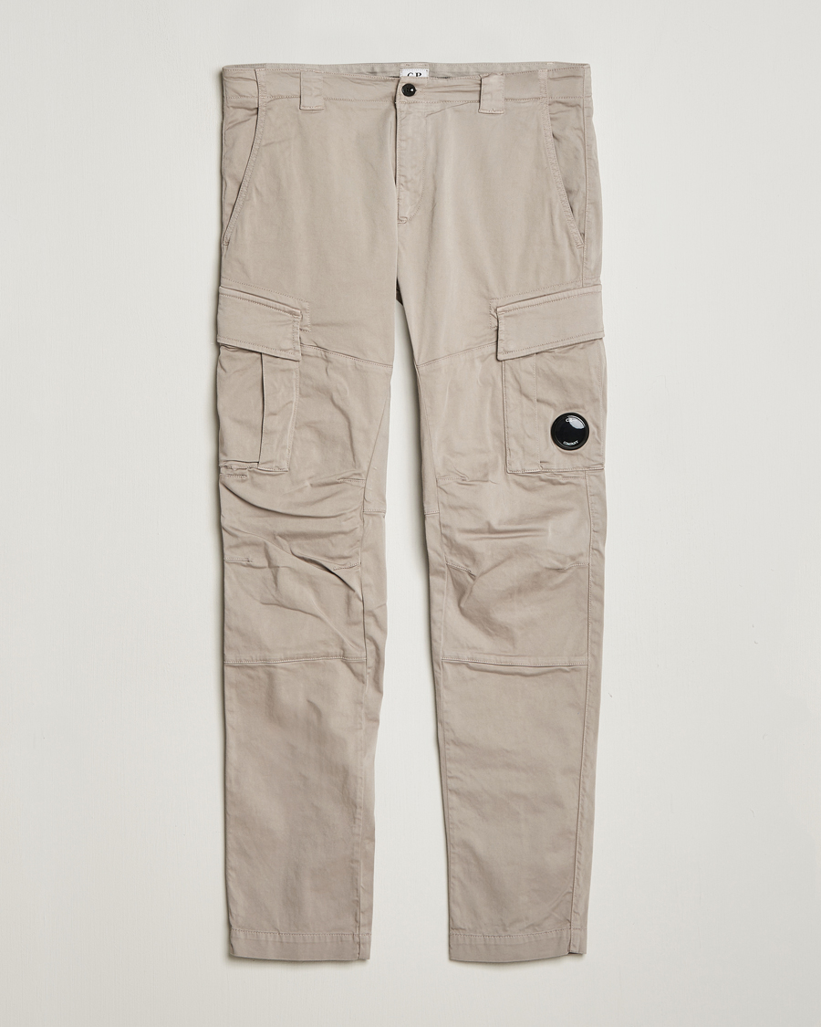 Herre | Bukser | C.P. Company | Satin Stretch Cargo Pants Beige