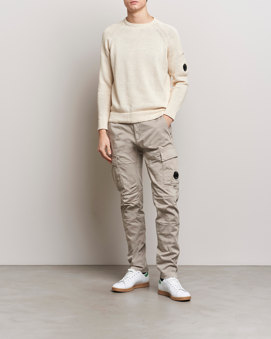 Herre | Bukser | C.P. Company | Satin Stretch Cargo Pants Beige