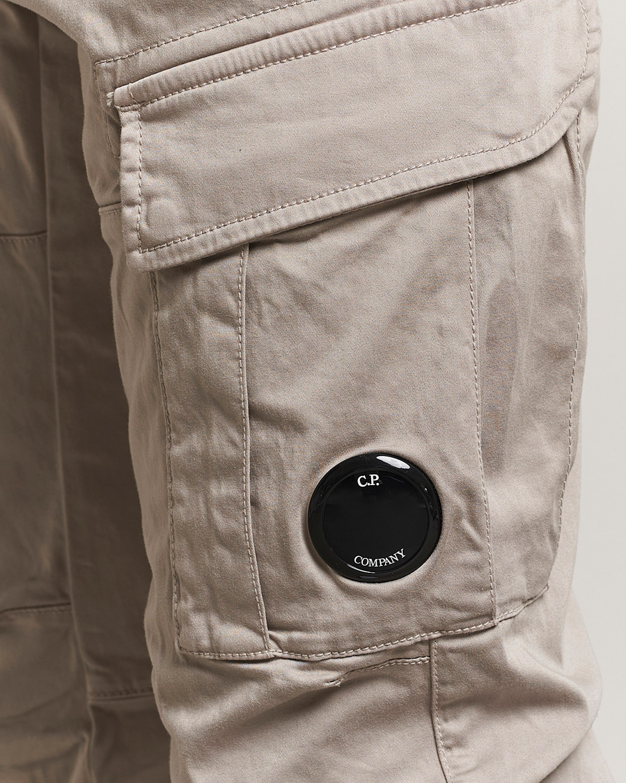 Herre | Bukser | C.P. Company | Satin Stretch Cargo Pants Beige
