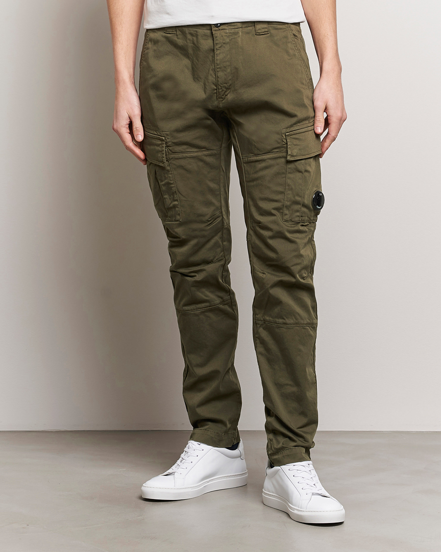 Men | C.P. Company | C.P. Company | Satin Stretch Cargo Pants Army