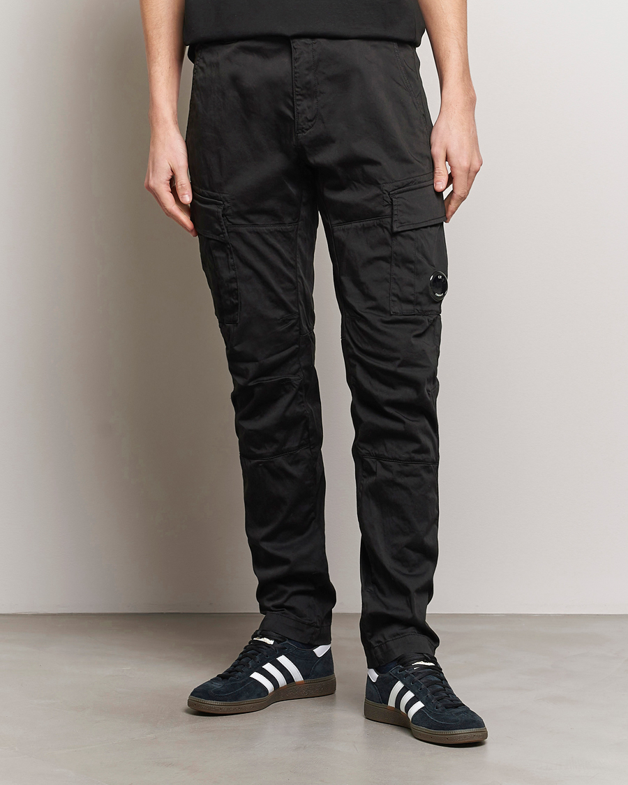 Herre | Contemporary Creators | C.P. Company | Satin Stretch Cargo Pants Black