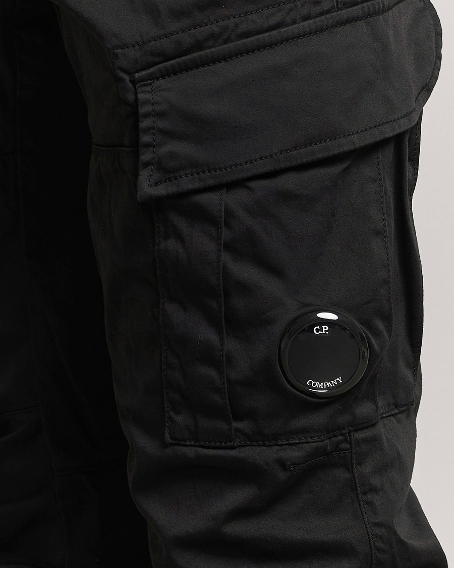 Herre | Bukser | C.P. Company | Satin Stretch Cargo Pants Black