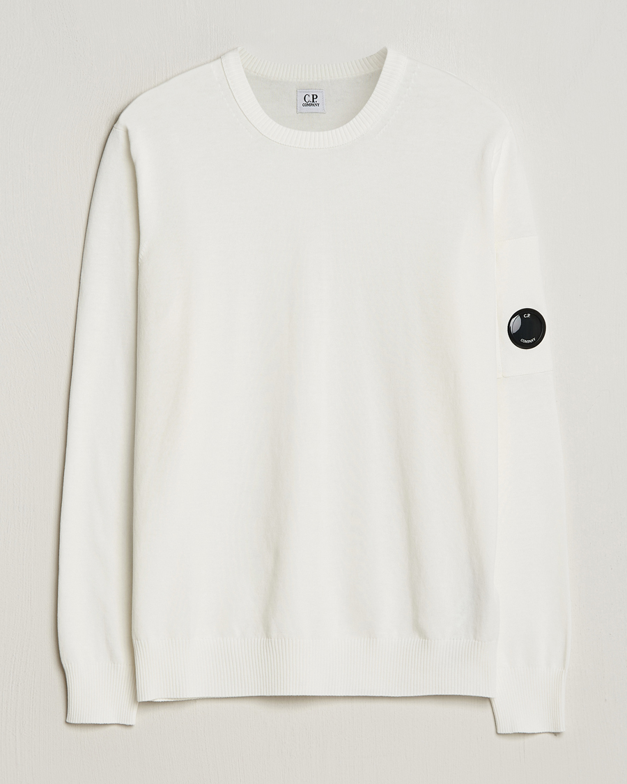 Herre | Trøjer | C.P. Company | Old Dyed Cotton Crepe Crewneck White