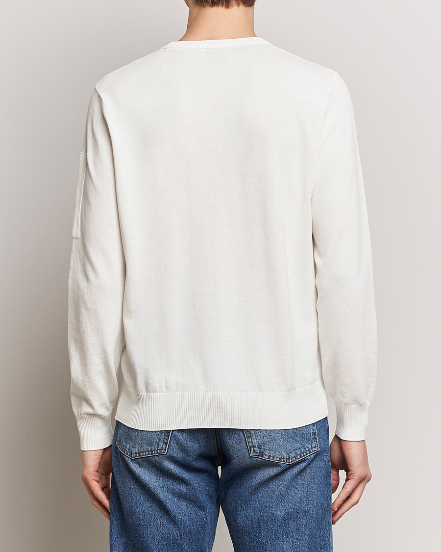 Herre | Trøjer | C.P. Company | Old Dyed Cotton Crepe Crewneck White