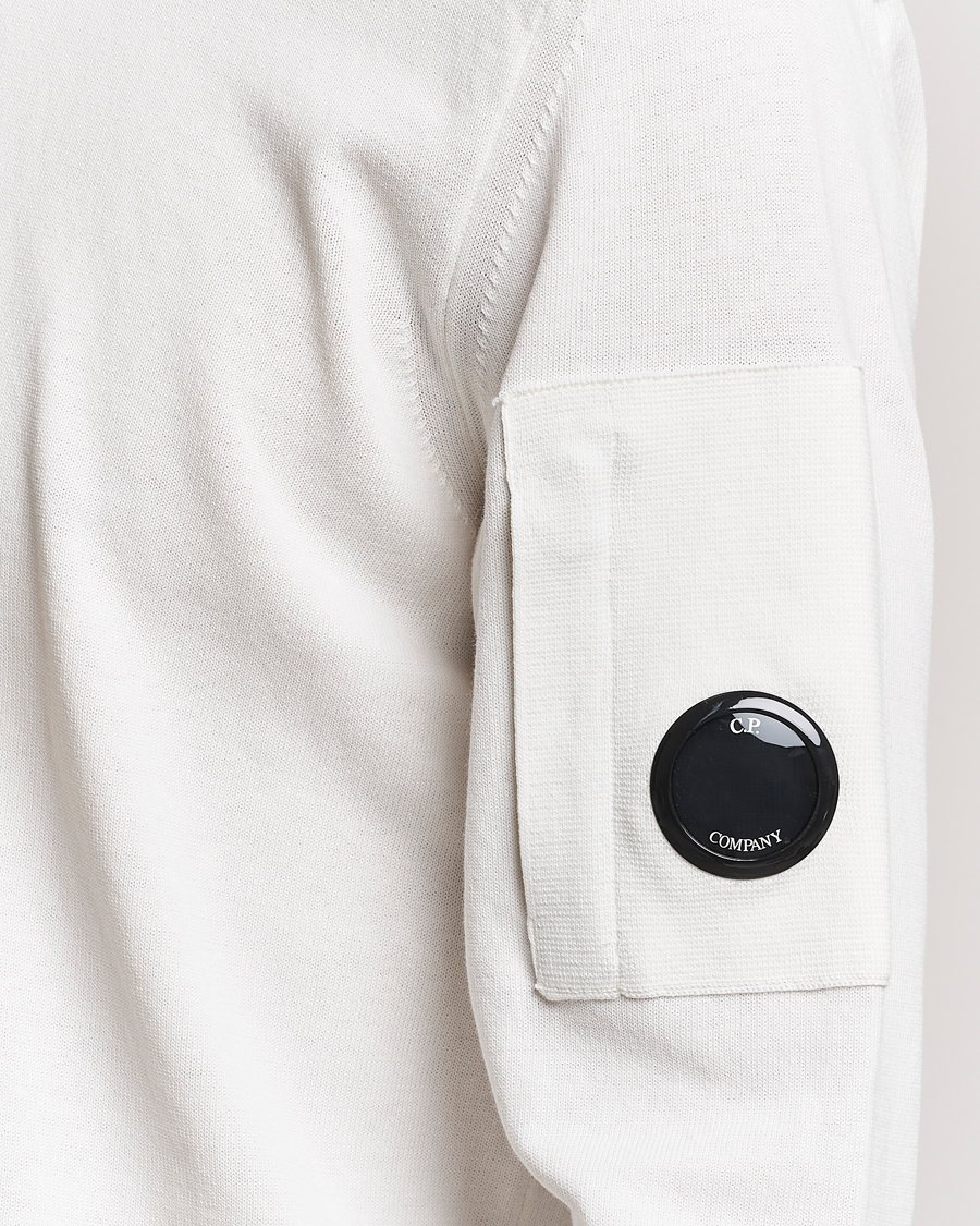 Herre | Trøjer | C.P. Company | Old Dyed Cotton Crepe Crewneck White