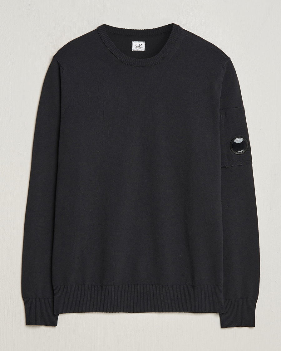 Herre | Trøjer | C.P. Company | Old Dyed Cotton Crepe Crewneck Black