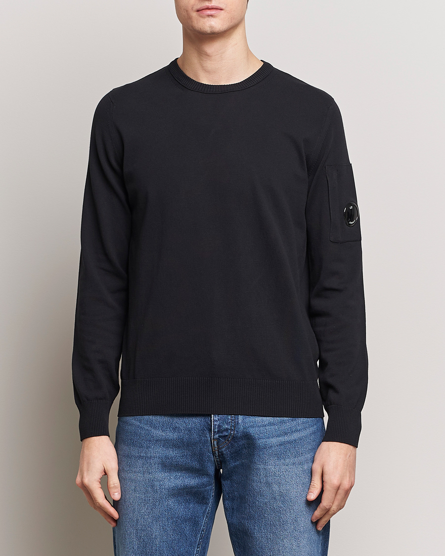 Herre | Contemporary Creators | C.P. Company | Old Dyed Cotton Crepe Crewneck Black