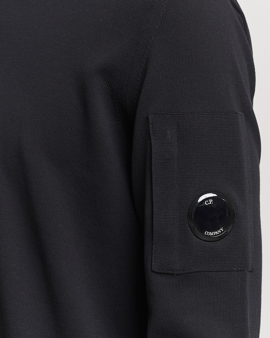 Herre | Trøjer | C.P. Company | Old Dyed Cotton Crepe Crewneck Black