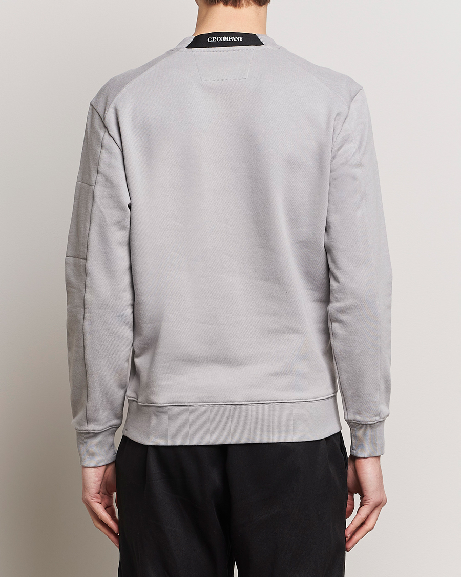 Herre | Trøjer | C.P. Company | Diagonal Raised Fleece Lens Sweatshirt Light Grey