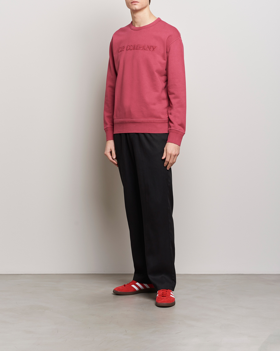 Herre | Trøjer | C.P. Company | Resist Dyed Cotton Logo Sweatshirt Wine