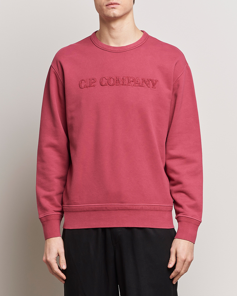 Herre | Contemporary Creators | C.P. Company | Resist Dyed Cotton Logo Sweatshirt Wine