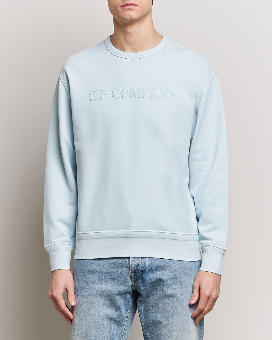 Herre | Tøj | C.P. Company | Resist Dyed Cotton Logo Sweatshirt Mint