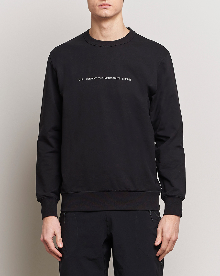 Herre | Sweatshirts | C.P. Company | Metropolis Printed Logo Sweatshirt Black