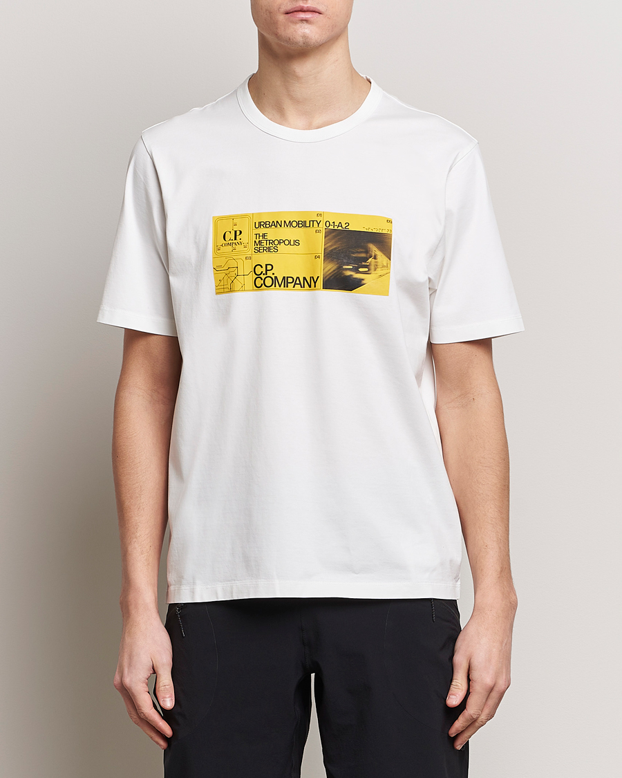 Herre | Kortærmede t-shirts | C.P. Company | Metropolis Mercerized Jersey Logo T-Shirt White