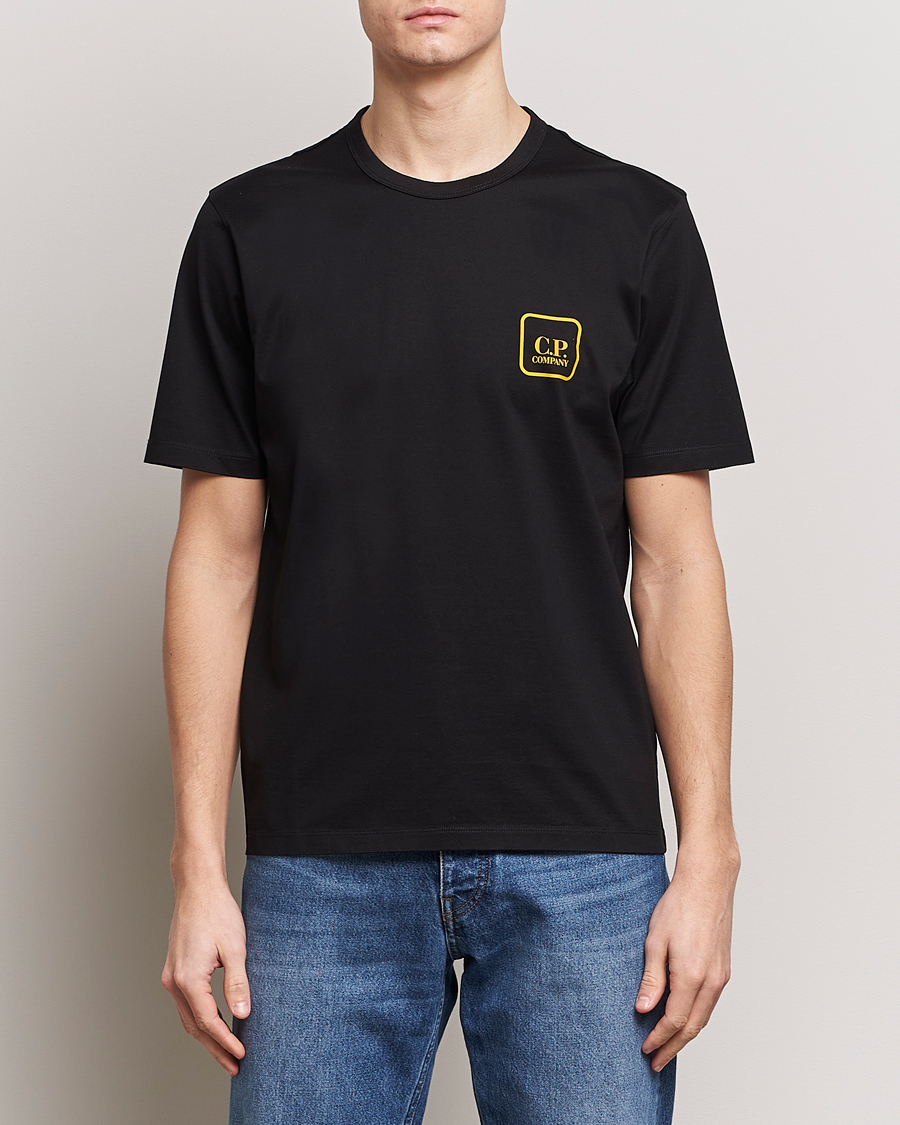 Herre | Kortærmede t-shirts | C.P. Company | Metropolis Mercerized Jersey Back Logo T-Shirt Black