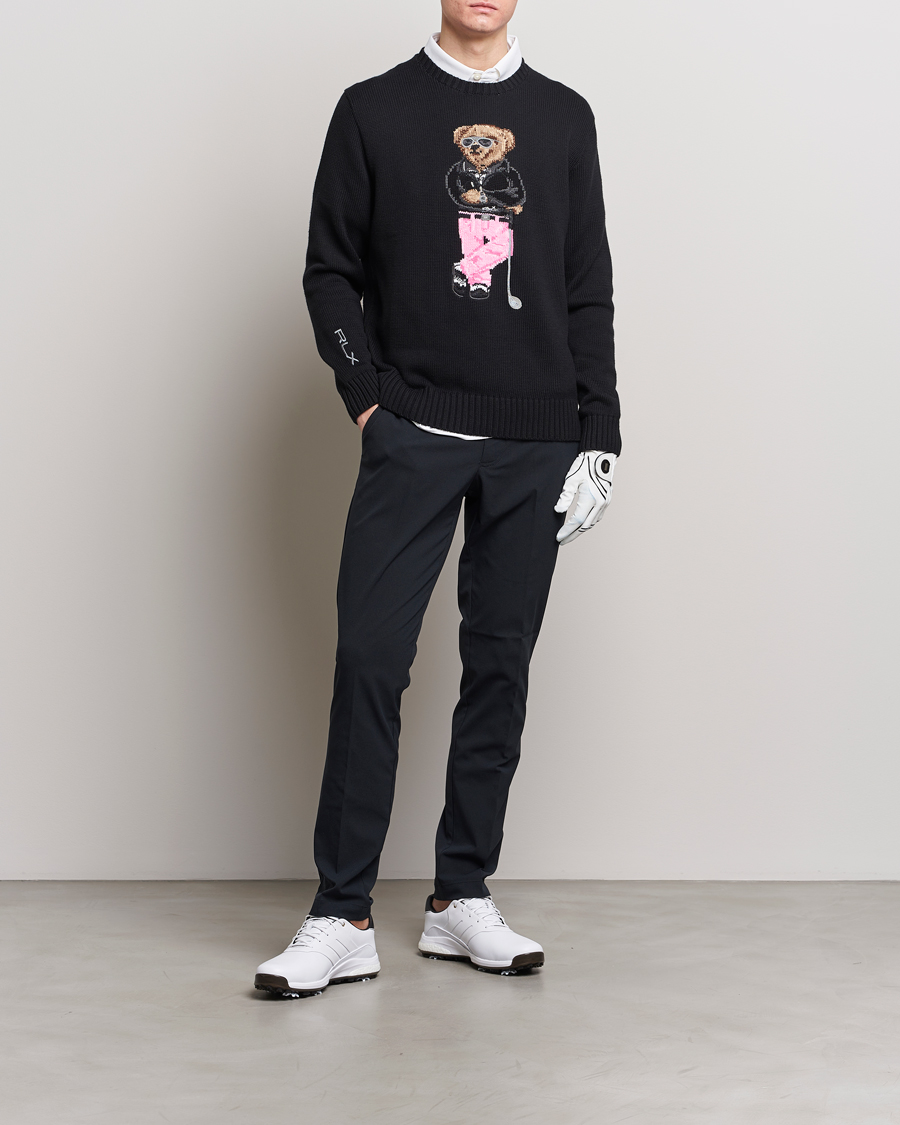 Herre | Trøjer | RLX Ralph Lauren | Bear Golfer Knitted Sweater Polo Black